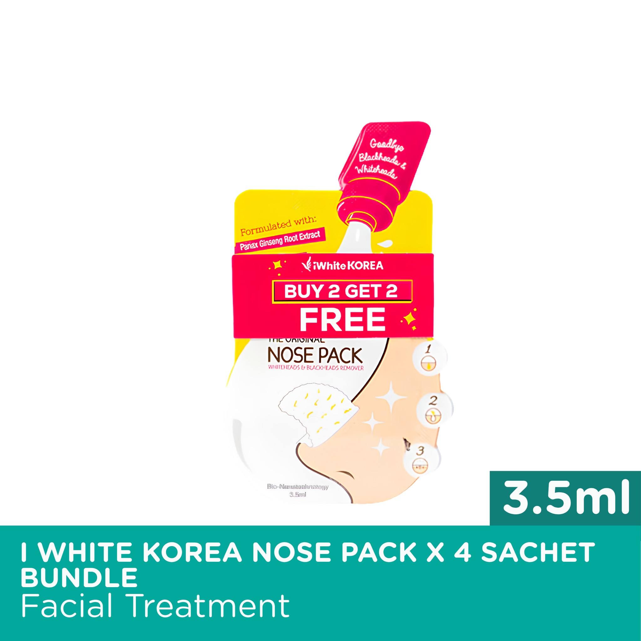 I WHITE KOREA Nose Pack Sachet Bundle image