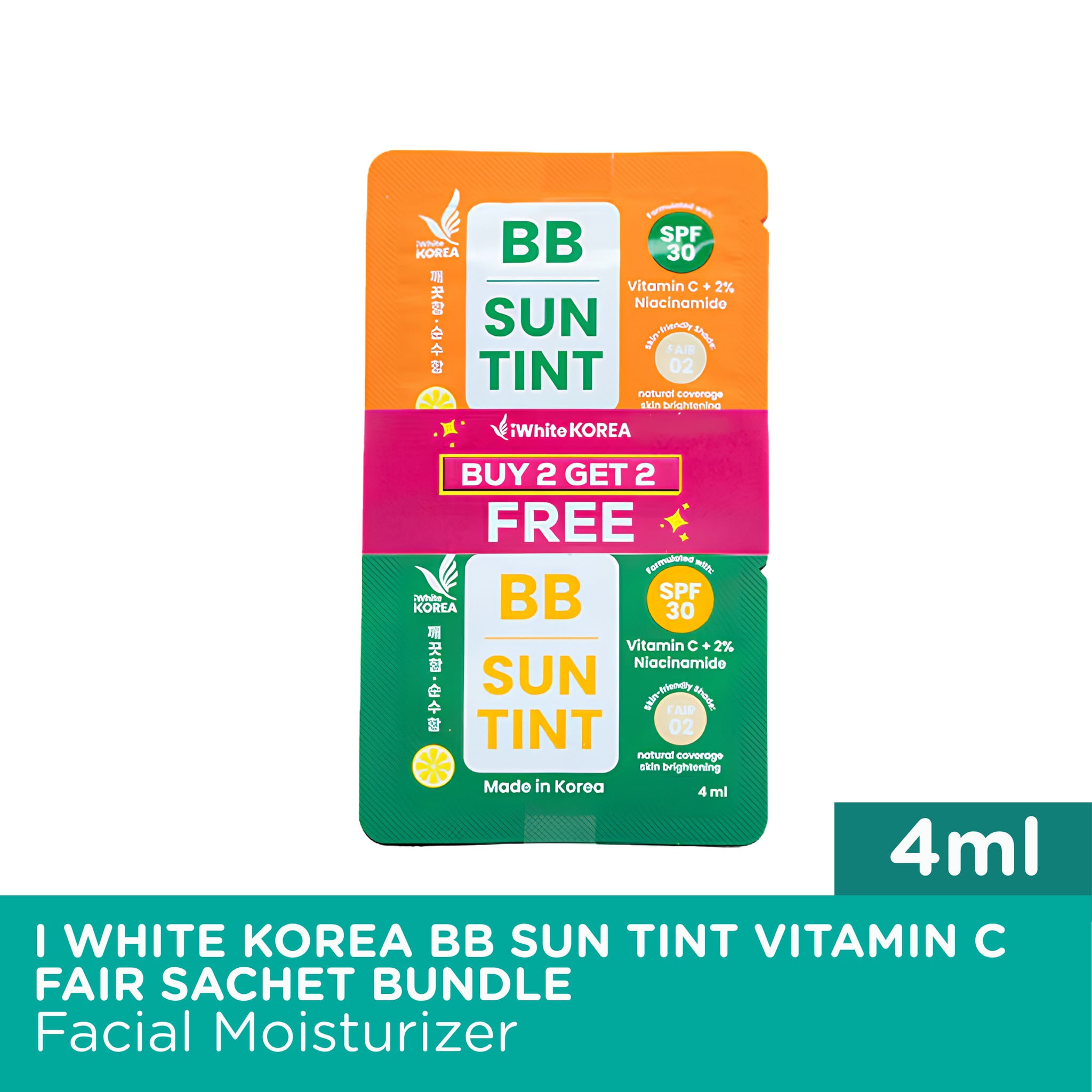 I WHITE KOREA BB Sun Tint Vitamin C Fair Sachet Bundle image