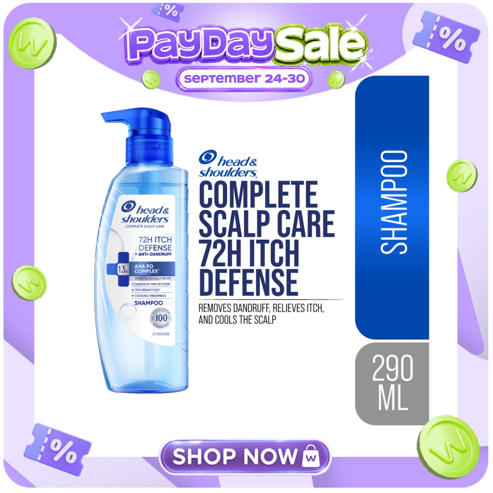 HEAD & SHOULDERS Complete Scalp Care 72H Itch Defense Shampoo 290ml image