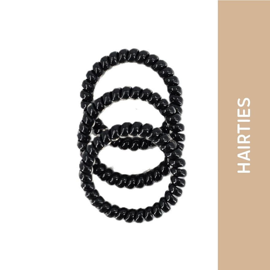 MIINE Spiral Hair Ties in Black 3s image