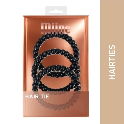 MIINE MIINE Spiral Hair Ties in Black 3s image