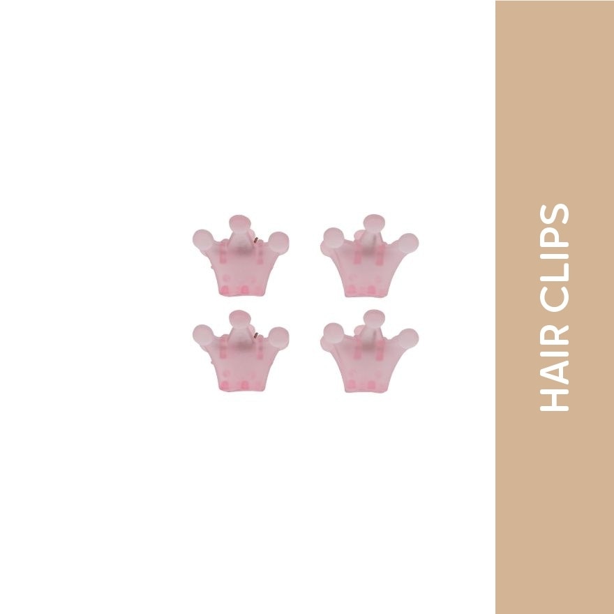 MIINE Crown Hair Clip Set in Pink 4s image