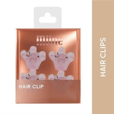 MIINE MIINE Crown Hair Clip Set in Pink 4s image