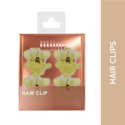MIINE MIINE Crown Hair Clip Set in Yellow 4s image