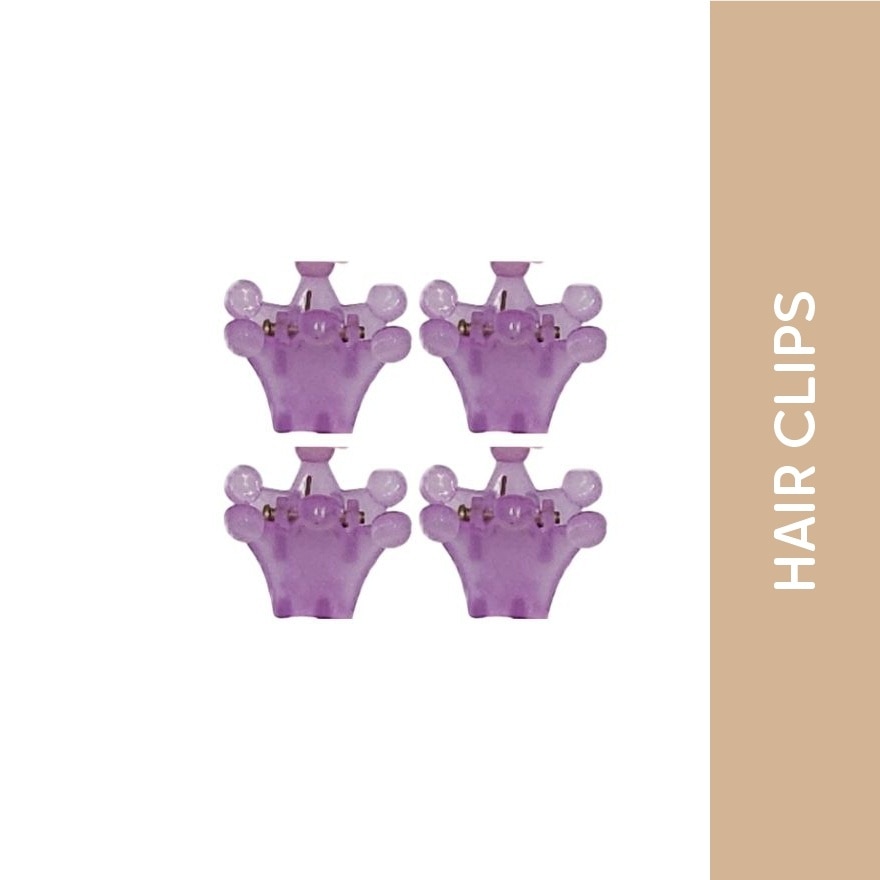 MIINE Crown Hair Clip Set in Purple 4s image