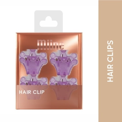 MIINE MIINE Crown Hair Clip Set in Purple 4s image
