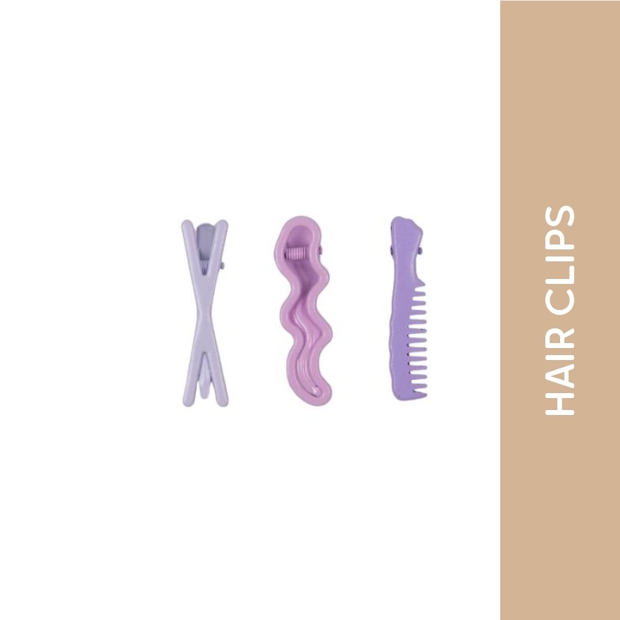 MIINE Purple Comb Hair Clip Set 3s image