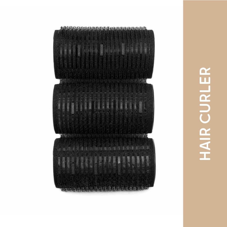 MIINE Medium Hair Rollers Black 3pc image