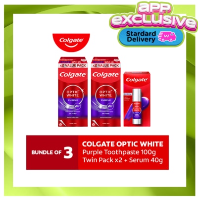 COLGATE - Colgate Optic White Purple Toothpaste 100g 4s + Optic White Purple Serum 40ml image