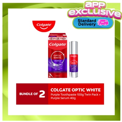 COLGATE - Colgate Optic White Purple Toothpaste 100g 2s + Optic White Purple Serum 40ml image
