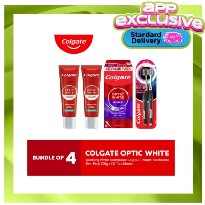 COLGATE - Colgate Optic White Toothpaste 100g 2s + O2 Toothpaste 85g 2s + Purple Toothpaste 100g 2s image