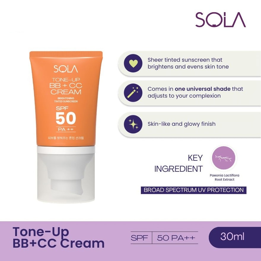 SOLA Tone Up BB+CC Cream 30ml image