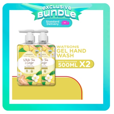 WATSONS - WATSONS White Tea & Ginger Scented Gel Hand Wash 500ml Bundle image