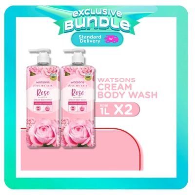 WATSONS WATSONS Rose Scented Cream Body Wash 1L Bundle image