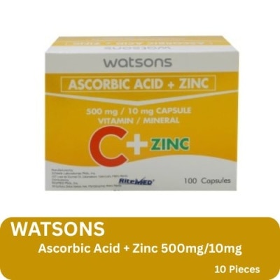 WATSONS GENERICS - Watsons Ascorbic Acid + Zinc 500mg/10mg 10s image