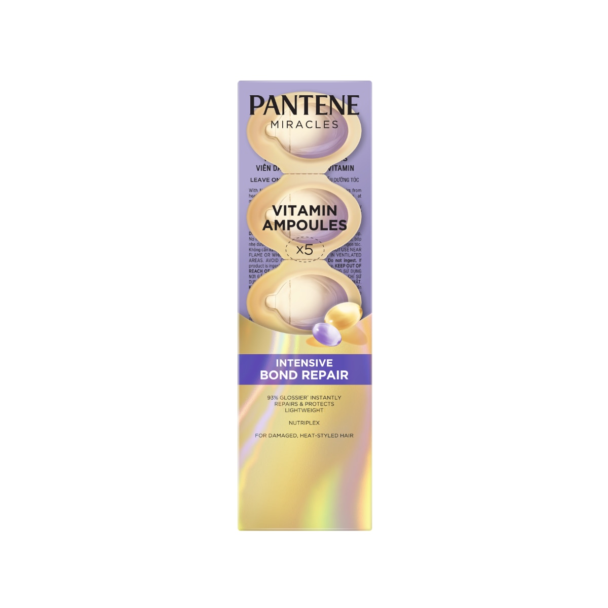 PANTENE Miracles Intensive Bond Repair Leave On Treatment Vitamin Ampoules 5s image