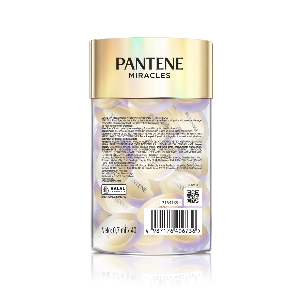 PANTENE Miracles Intensive Bond Repair Leave On Treatment Vitamin Ampoules 40s image
