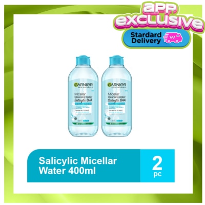 GARNIER - Garnier Micellar Cleansing Water for Acne Salicylic Acid BHA 400ml Twin Pack image