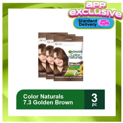 GARNIER - Garnier Color Naturals Permanent Hair Color Shade 7.3 Golden Brown Set of 3 image