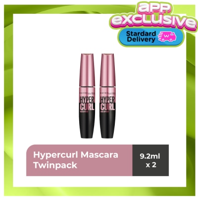 MAYBELLINE - Maybelline Hypercurl Waterproof Mascara for Volume & Curl 9.2ml Twin Pack image