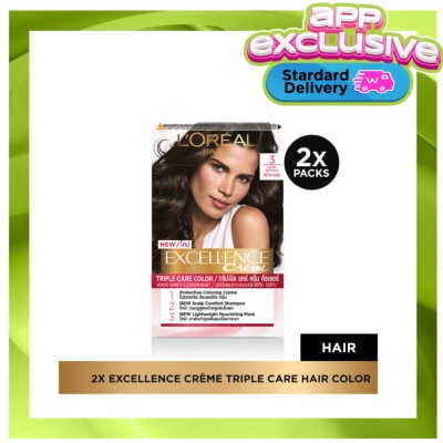 LOREAL LP EXC CREME 3 DARK BROWN DUO image