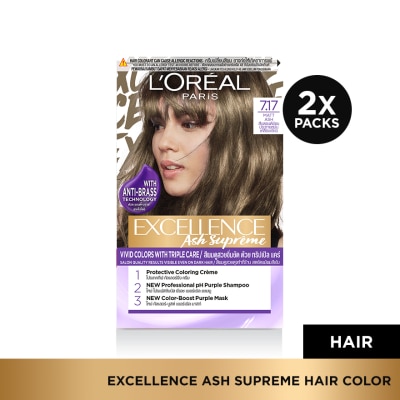 LOREAL - L'Oreal Paris Excellence Ash Supreme Hair Color 7.17 Cool Ash Set of 2 image