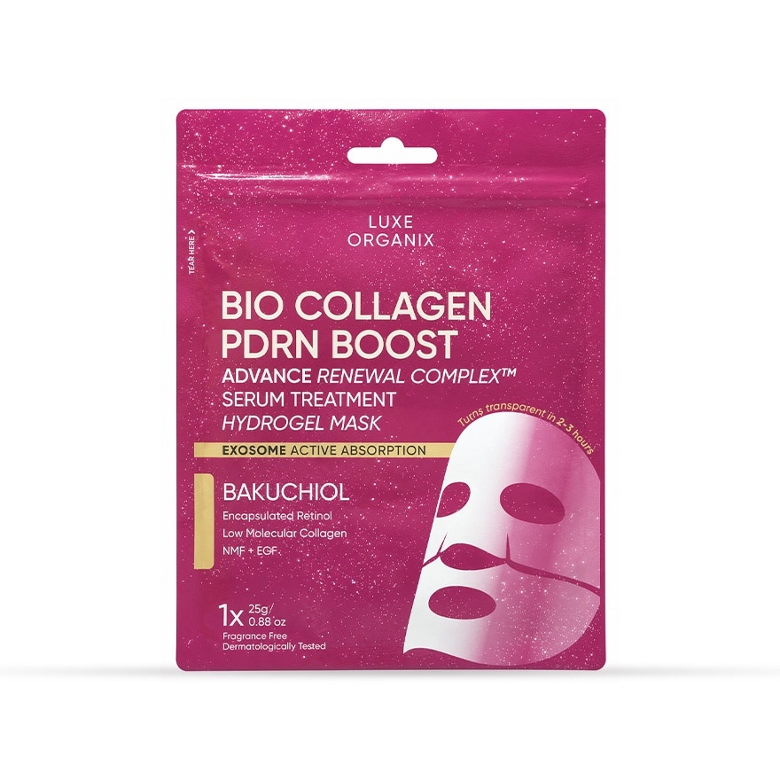 LUXE ORGANIX Bio Collagen PDRN Boost Advance Renewal Complex Serum Treatment Hydrogel Mask 25g image