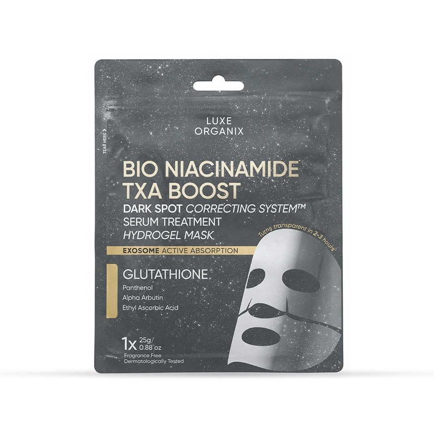 LUXE ORGANIX Bio Niacinamide TXA Boost Dark Spot Correcting Serum Treatment Hydrogel Mask 25g image