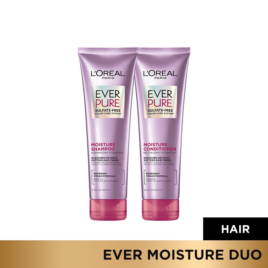 L'Oreal Paris Ever Pure Moisture Shampoo & Conditioner Hydration 250ml Set of 2 image