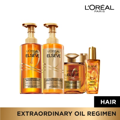 ELSEVE - L'Oreal Paris Elseve Extraordinary Oil Shampoo 440ml, Conditioner 440ml, Mask 250ml & Serum 100ml Set image