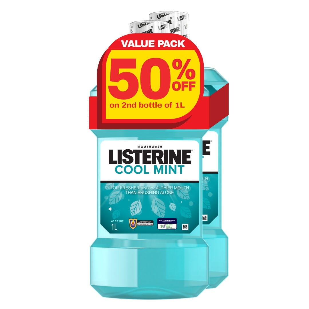 LISTERINE Cool Mint Mouthwash Bundle 1L image
