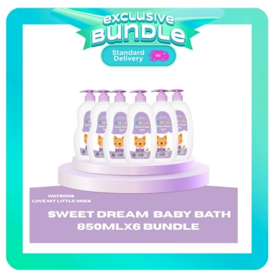 WATSONS WATSONS Sweet Dream Baby Bath 850ml x 6 Bundle image