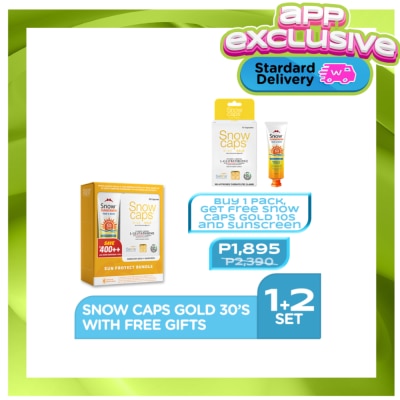 SNOW Snowcaps Gold 30S With Free Sunscreen Plus Free Gifts image