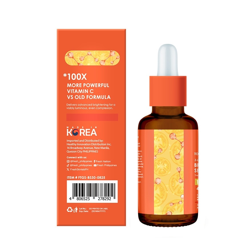 FRESH SKINLAB TOMATO Glass Skin 3 in 1 Vitamin C Brightening Serum 30 ml image