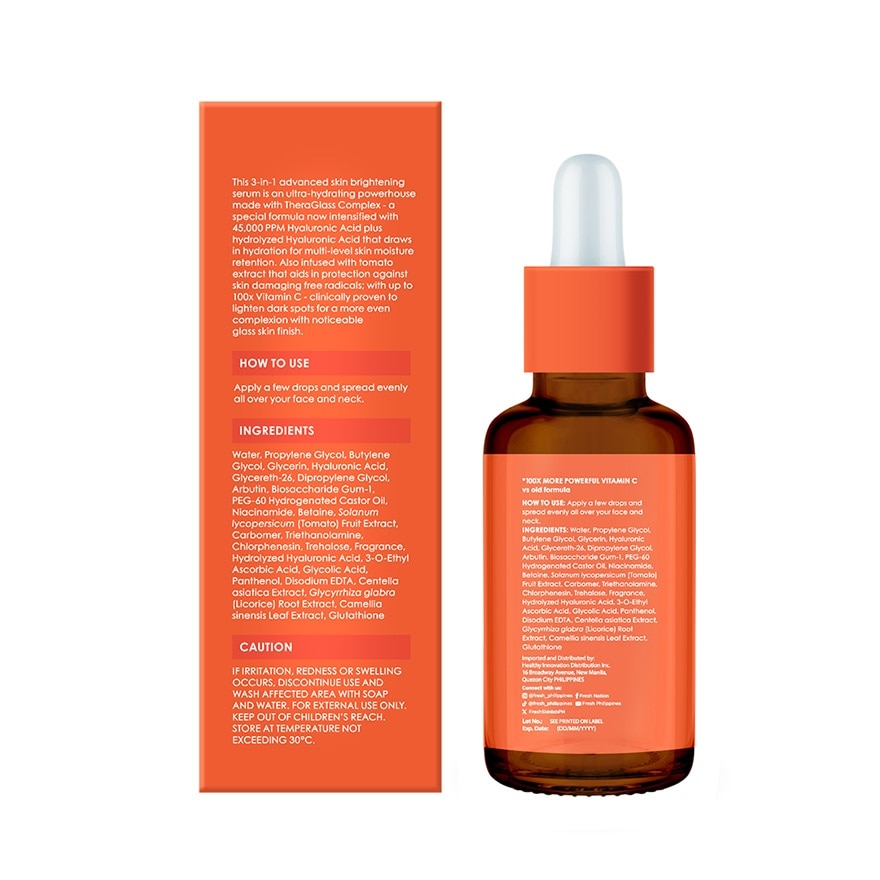 FRESH SKINLAB TOMATO Glass Skin 3 in 1 Vitamin C Brightening Serum 30 ml image
