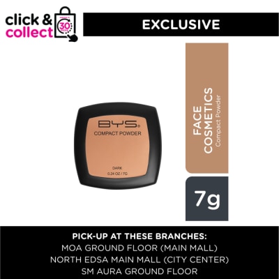 BYS BYS Compact Powder 2 Layer With Sponge Dark (Available for Click & Collect in Selected Stores)