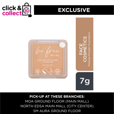 BYS BYS BE FREE by BYS Pressed Powder Light Natural 7g (Available for Click & Collect in Selected Stores)