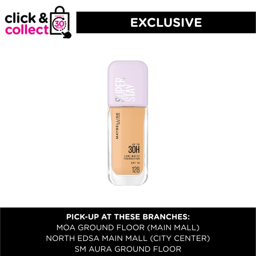 MAYBELLINE MAYBELLINE Superstay Lumi Matte Foundation 128 (Available for Click & Collect in Selected Stores)