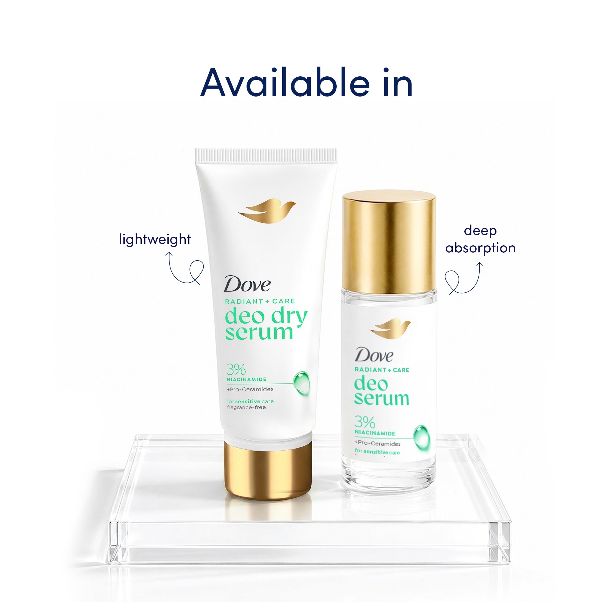 DOVE Radiant + Care Dry Serum Niacinamide + Ceramides Deodorant 40ml image