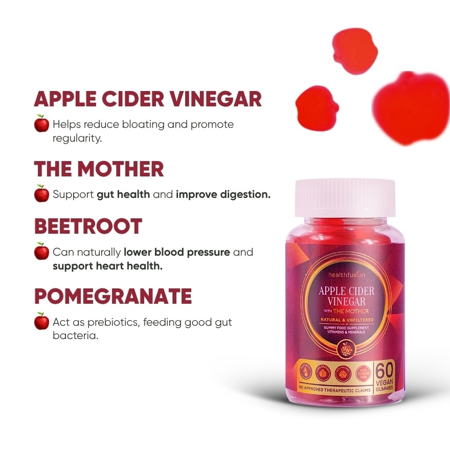 HEALTH FUSION Apple Cider with Vitamins Food Supplement 60's