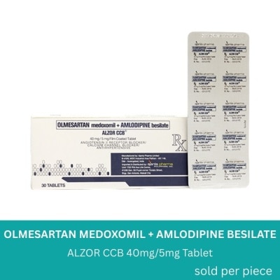 ALZOR Olmesartan medoxomil Amlodipine besilate 40 mg/5 mg 1 Film-Coated Tablet [PRESCRIPTION REQUIRED]