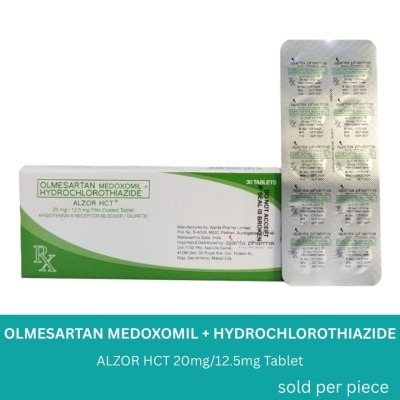 ALZOR ALZOR Olmesartan medoxomil Hydrochlorothiazide 20 mg/12.5 mg 1 Film-Coated Tablet [PRESCRIPTION REQUIRED]