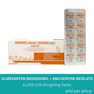 ALZOR ALZOR Olmesartan medoxomil 20mg + Amlodipine Besilate 5 mg 1 Film-Coated Tablet [PRESCRIPTION REQUIRED]