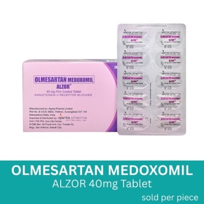 ALZOR ALZOR Olmesartan medoxomil 40 mg 1 Film-Coated Tablet [PRESCRIPTION REQUIRED]