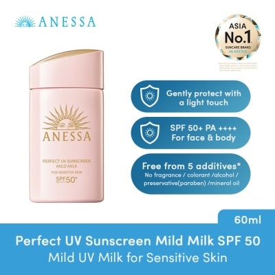 ANESSA Perfect UV Sunscreen Mild Milk For Sensitive Skin - 60ml