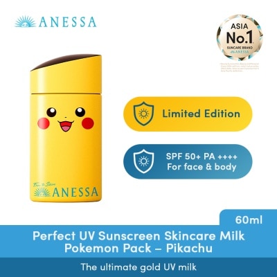 ANESSA Perfect Uv Sunscreen Skincare Milk Pokemon Pack - Pikachu 60ml