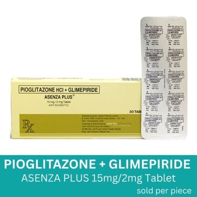 ASENZA Pioglitazone Hcl 15Mg, Glimepiride 2Mg 1 Tablet [PRESCRIPTION REQUIRED]