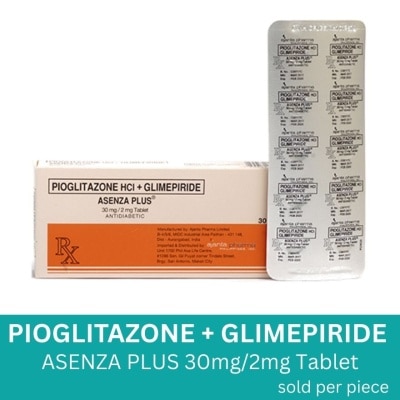 ASENZA Pioglitazone Hydrochloride 30Mg, Glimepiride 2Mg 1 Tablet [PRESCRIPTION REQUIRED]