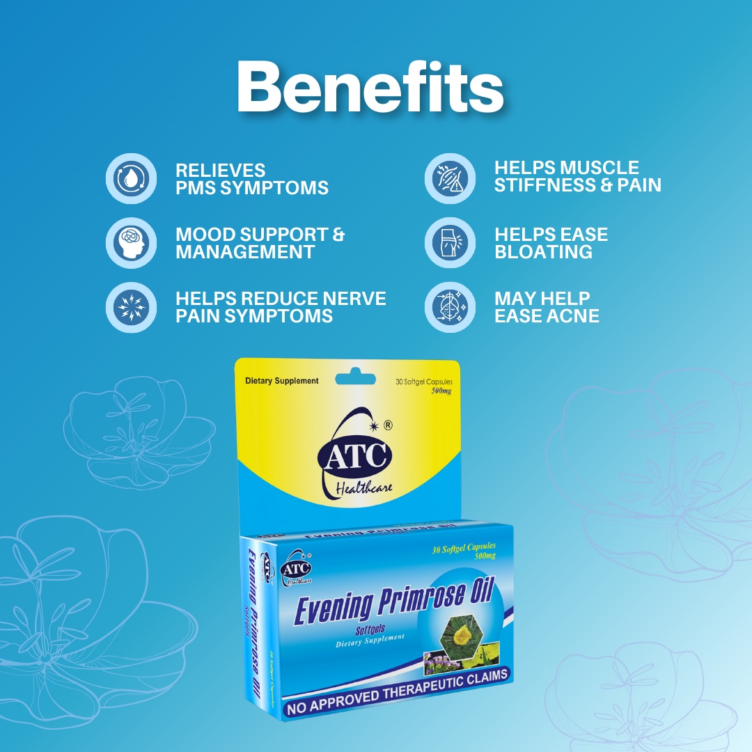 ATC HEALTH Evening Primrose Oil Vitamin E 50mg Sold Per Piece