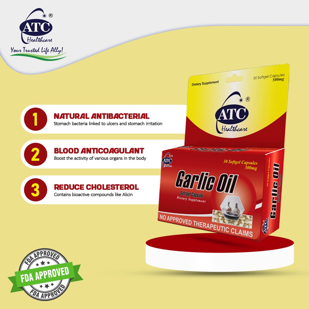 Garlic Oil Softgel Capsules 500mg x30 Box
